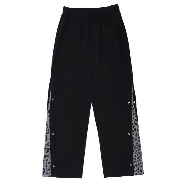 

hip hop harem pants streetwear vintage side leopard print casual sweatpants harajuku oversized loose men trousers men's, Black