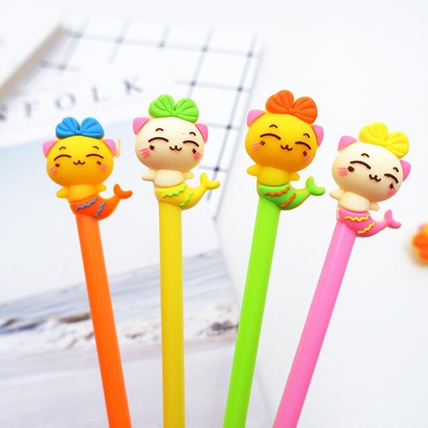 

gel pens cute mermaid for writing 0.5mm black ink signature pen office school supplies promotional gift