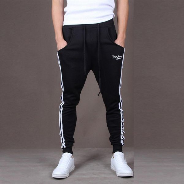 

trouser autumn splicing printed women pant overalls casual pocket sport work fashion style, Black