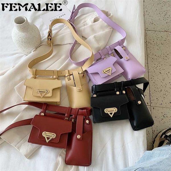 

ins chic fanny pack women pu leather waist belt bag girls crossbody bags phone purses luxury handbags fashion designer chest bag 211028