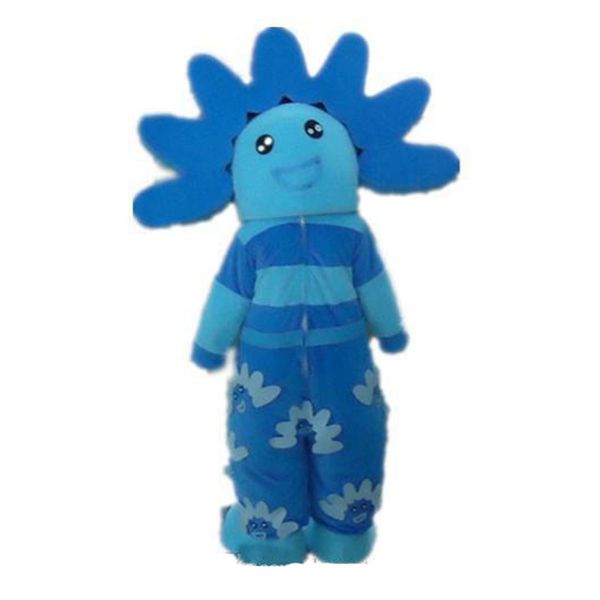 

performance blue sunflower mascot costume halloween christmas cartoon character outfits suit advertising leaflets clothings carnival adults, Red;yellow