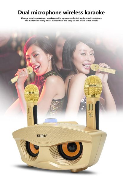 

portable karaoke machine with wireless bluetooth microphone speaker for home party wedding ktv player microphones