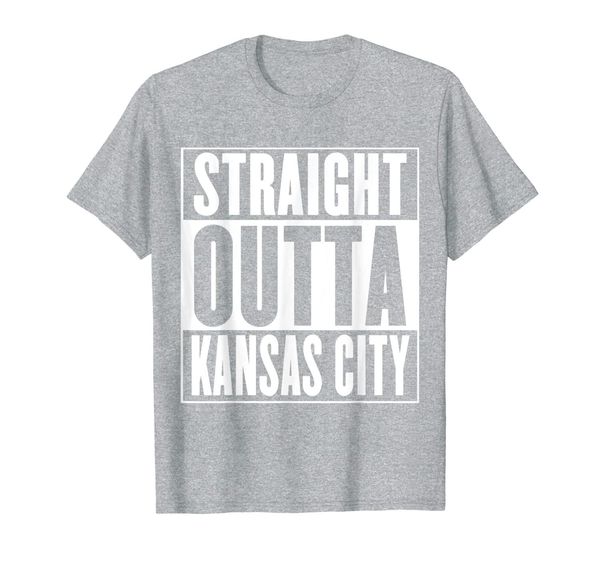 

straight outta kansas city t-shirt, White;black
