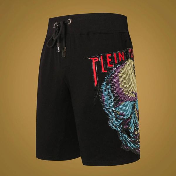 

men's shorts 2021 brand summer style color black skulls diamond pattern short for man, White;black