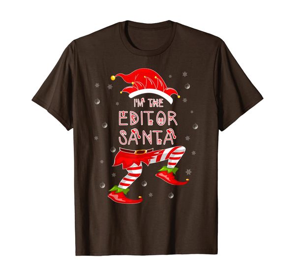

i'm the editor santa shirt funny dabbing santa t-shirt, White;black