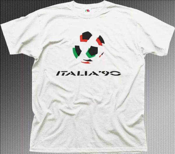 

italia 90 world cup t-shirt 01348, White;black