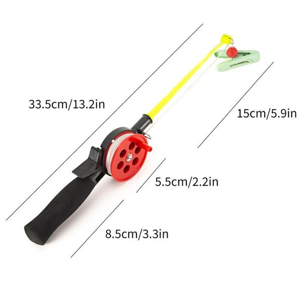 

boat fishing rods rod wheel combo set 13 in crab ice catch shrimp tackle tools kids women men 33.5cm/13.19"