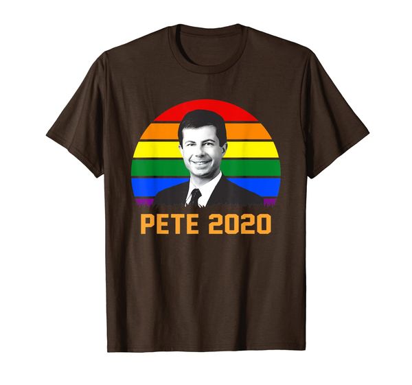

mayor pete buttigieg 2020 rainbow lgbt pride t-shirt, White;black