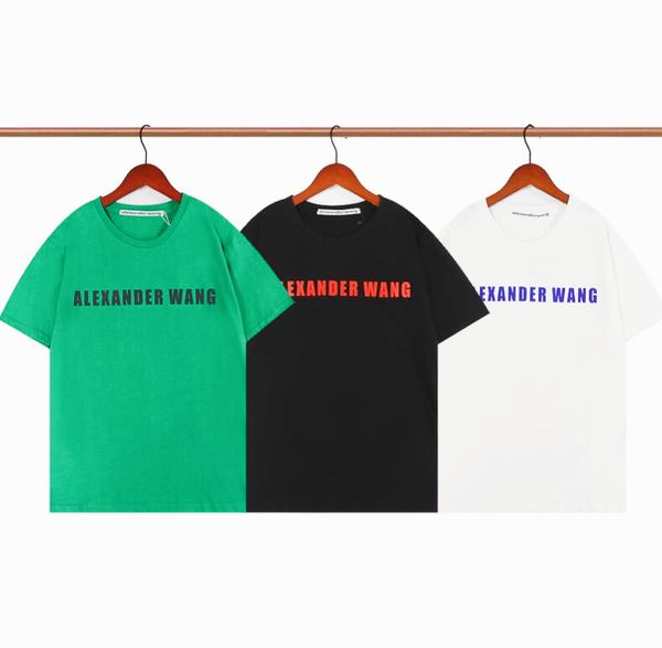 

summer new men's t-shirts mens womens t-shirts short sleeves casual cotton wang brand t-shirt, White;black