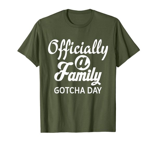 

officially a family gotcha day adoption t shirt design, White;black