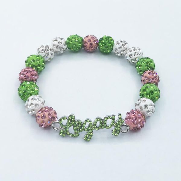 

beaded, strands hand made elastic greek sorority disco ball bracelet femininty fashion jewelry the -selling item, Black