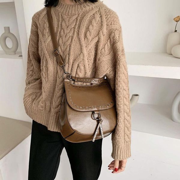 

evening bags shangxingang style retro women's bag 2021 single shoulder messenger fashion simple tote handbag