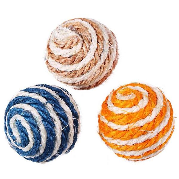

cat toys pet toy sisal ball rope series interactive scratch knitting bite chew vocal
