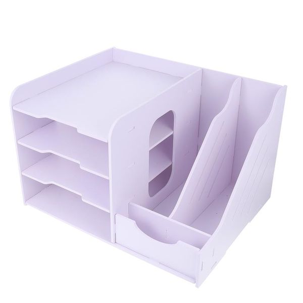 

hooks & rails 1pc practical office desk file rack reliable multi-layer storage box