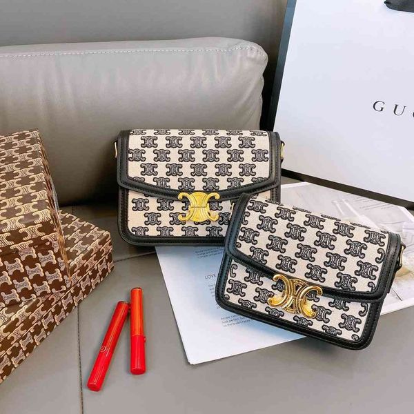 

handbags arc women de triomphe canvas embroidery beancurd small square women's 2021 one shoulder straddle portable zmm