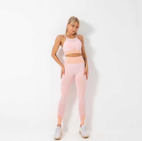 

2021 yoga outfits clothes women running set gym sport suit outfit sports fitness shirt