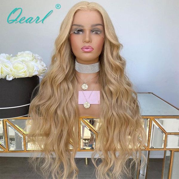 

lace wigs transparent laced wig honey blonde human hair front 13x4/13x6 water wave remy glueless with baby 150% qearl, Black;brown