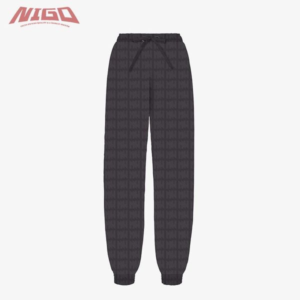 

men's pants nigo f 21ss sports casual trousers code@f17, Black