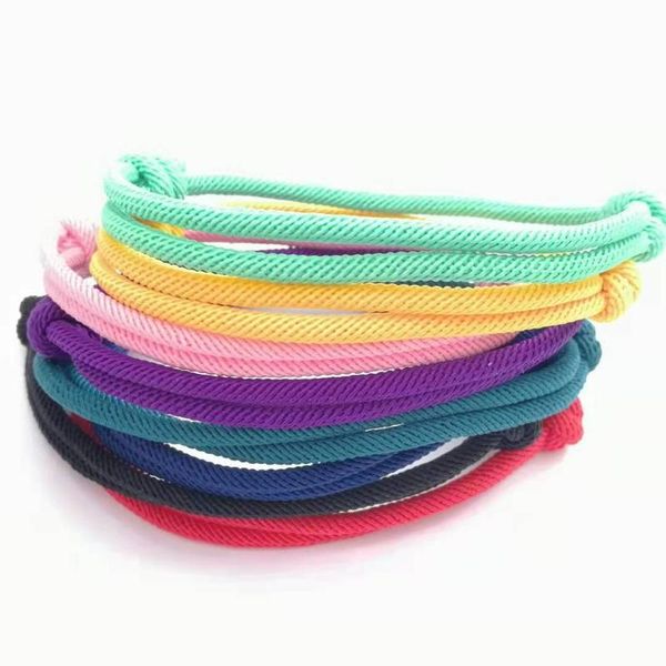 

bangle lucky red rope women men handmade woven string bracelet couple jewelry, Black
