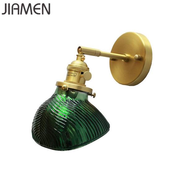

wall lamps jiamen modern green glass lamp led e27 bulb lights for home bedroom corridor kitchen indoor decor gold metal fixtures