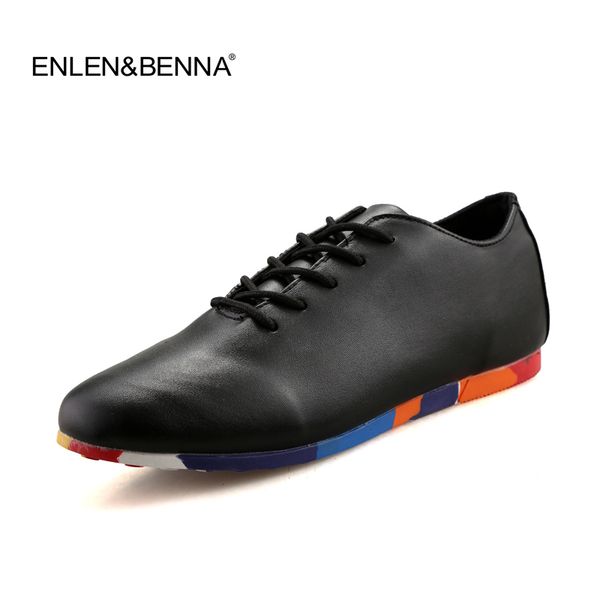 

dress shoes casual loafers men quality leather flats comfortable lace up moccasins handmade zapatos hombre ru7t, Black