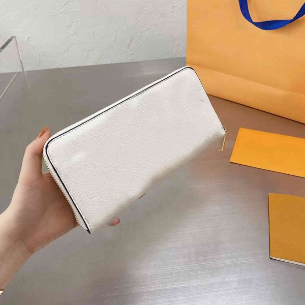 

2023 classic purse long luxury fashion brand designer simple exquisite hand grip card wallet for women leather, Red;black