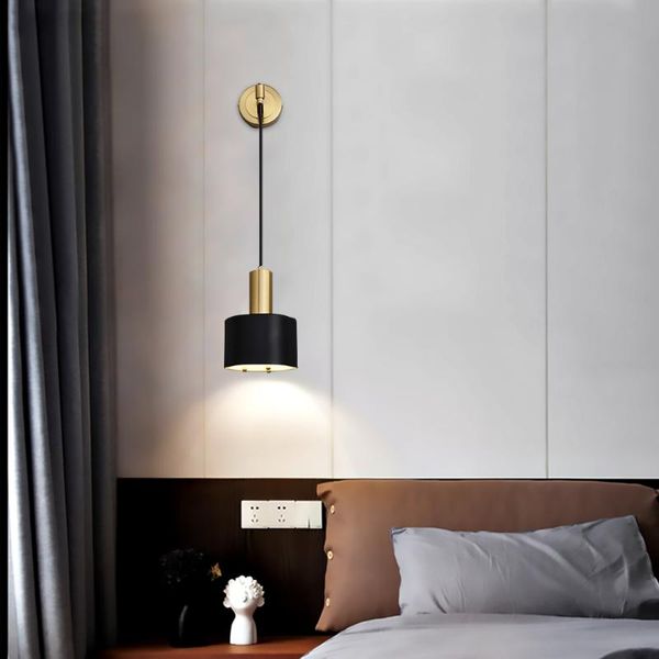 

wall lamp nordic bedroom bedside light luxury modern simple creative guest tv hall background led design sense
