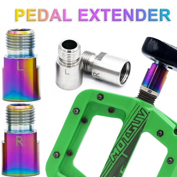 

bike pedals 1 pair mtb road pedal extenders axle extension shaft bicycle spacers mountain accessories