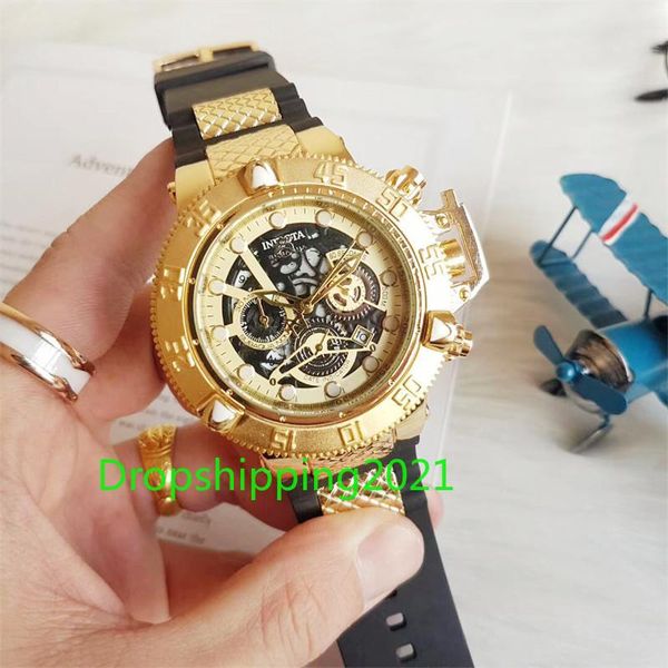 

wristwatches undefeated 100%function mens quartz wirstwatch chronograph invincible luxury watch invicto reloj de hombre for drop, Slivery;brown