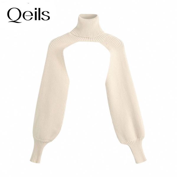 

qeils new women turtleneck collar long sleeve knitting sweater femme chic design casual pullovers high street ladies s434, White;black