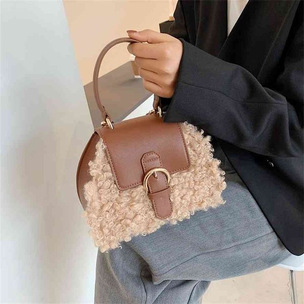 

portable women's new fashion plush bag in autumn and winter of 2021