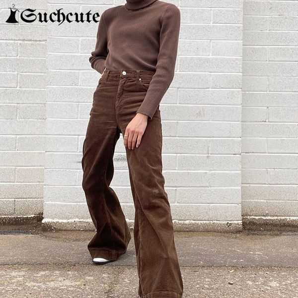 

women's pants & capris vintage corduroy flare for women streetwear fashion high waist boot cut trouser harajuku skinny pantalon 9, Black;white