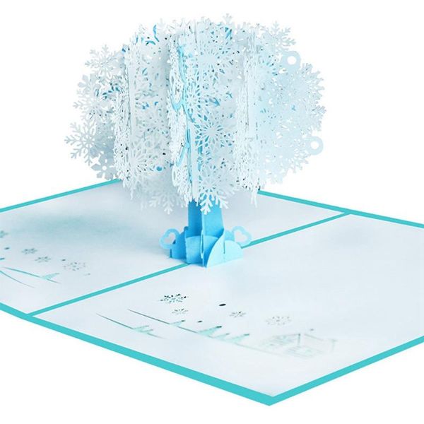 

greeting cards creative 3d christmas card paper sculpture snowflake stereo party birthday gift