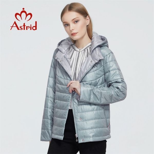 

astrid autumn winter women's coat women windproof warm parka fashion thin jacket hooded female clothing design 9299 210816, Black