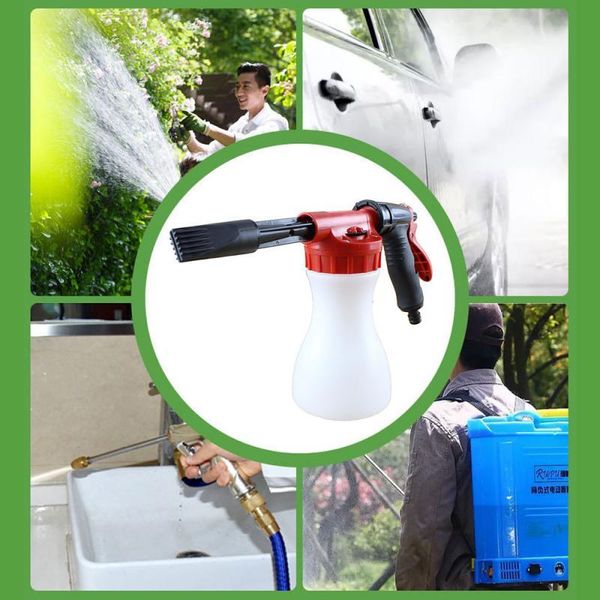 

water gun & snow foam lance 800ml car washing bottle sprayer soap shampoo for garden hose window cleaning