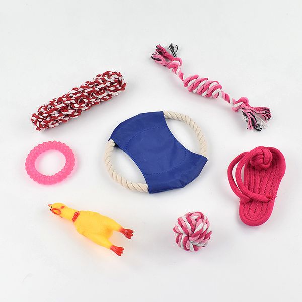 

chews pet toy combination set pet hemp rope toy set dog toy