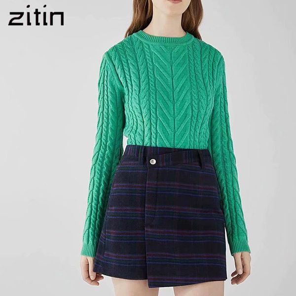 

skirts vintage chic plaid asymmetric mini skirt women 2021 fashion a line back zipper ladies stylish streetwear faldas mujer, Black