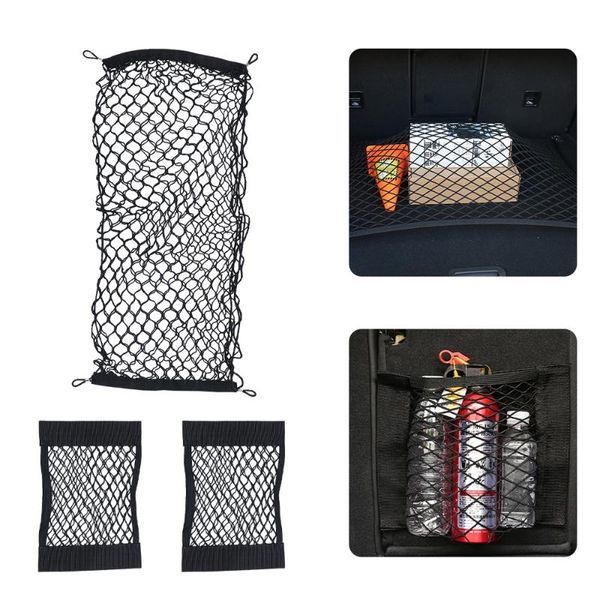 

car organizer cargo nets adjustable trunk rear net storage mesh