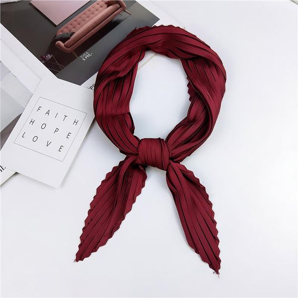

scarves 2021 designer brand women silk small neck retro satin square scarf bandana neckerchief tie headwraps 55*55cm, Blue;gray