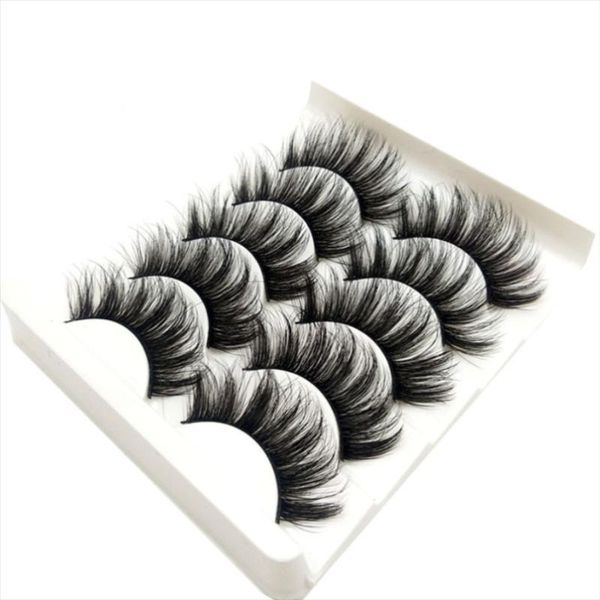 

european and american false eyelashes five pairs of handmade natural package
