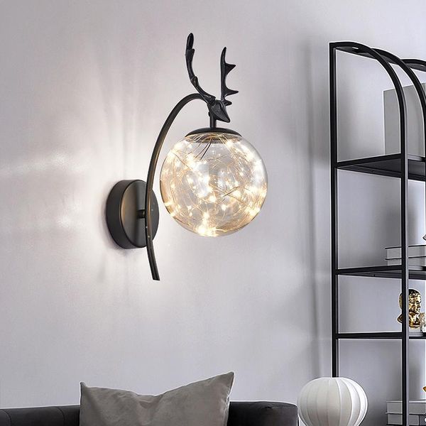 

wall lamps modern glass lamp moon round indoor bedside for home lighting bedroom dining room kitchen led sconce