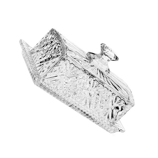 

dishes & plates 1pc butter box glass dish with lid container delicate keeper