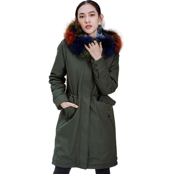 

leather, down jacket, female long, 2021 haining nick overcome sheep skin pie to coat. women's fur & faux, Black