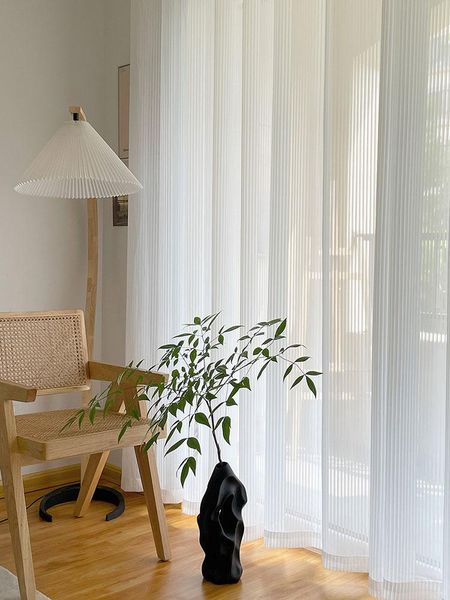 

curtain & drapes modern sheer curtains stripe window tulle for living room white blinds screen voile bedroom kitchen decor
