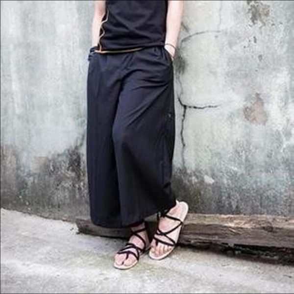 

men lager size clothing shopping casual pants nine points big trumpet stage men's trousers / 27-40, Black