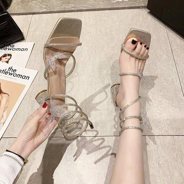 

open toe 2021 sandals ladies shoes summer clear heels suit female beige peep fashion block girls gladiator comfort high bla, Black
