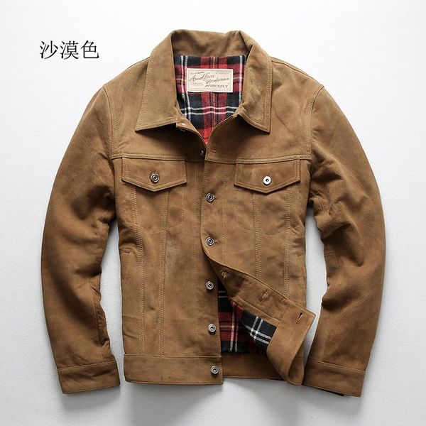 

men's leather & faux 0228 read description avfly asian size sheep outwear mens stylish rider jacket, Black