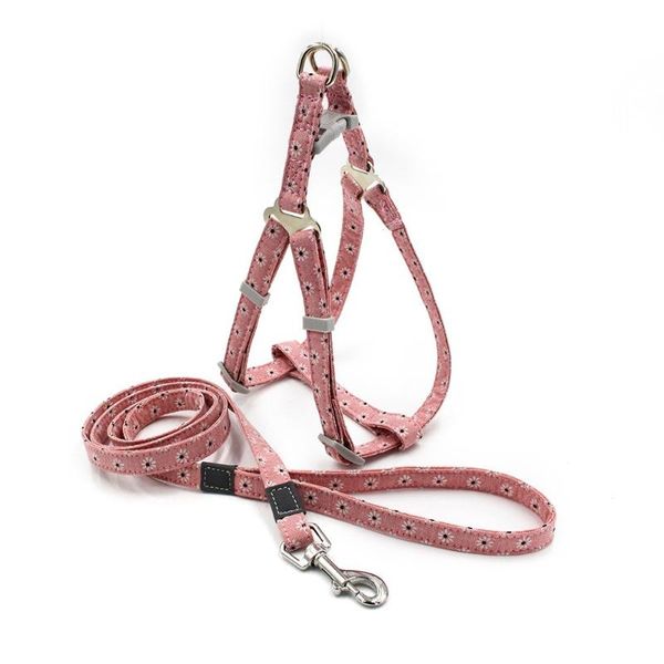 

dog collars & leashes explosion-proof collar colorful printed pet chest strap leash and durable korean canvas traction supplies
