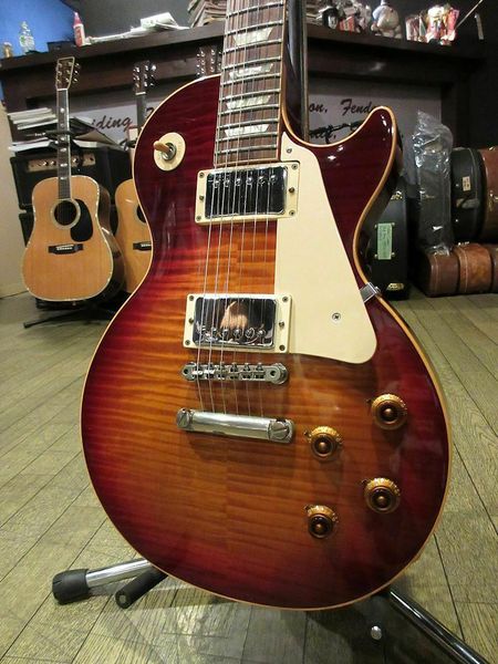 

les reissue dark cherry sunburst usa modified guitar