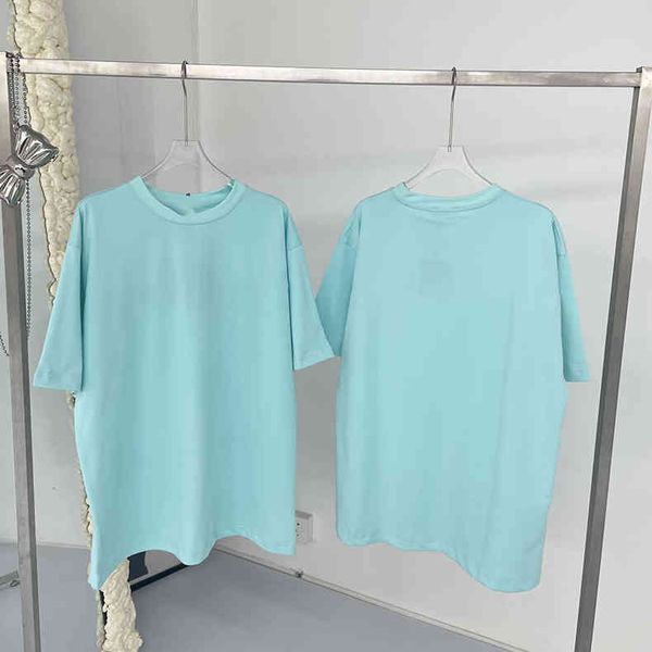 

summer new b solid color couple short sleeve t-shirt fashion commuting trend 010607 clothing sale, White